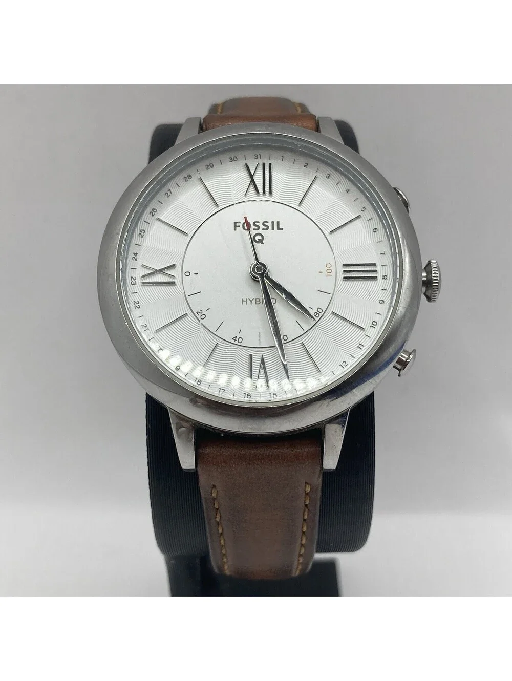 Fossil Q Jacqueline Hybrid Smartwatch Brown Leather Women's Watch FTW5012 36mm